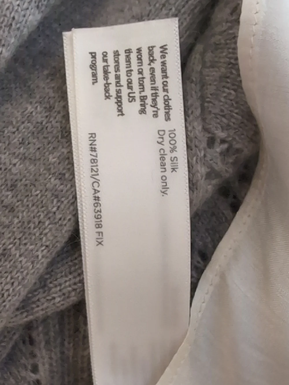 Eileen Fisher Light Cream Silk-Blend Button-Up Shirt - Picture 5 of 5
